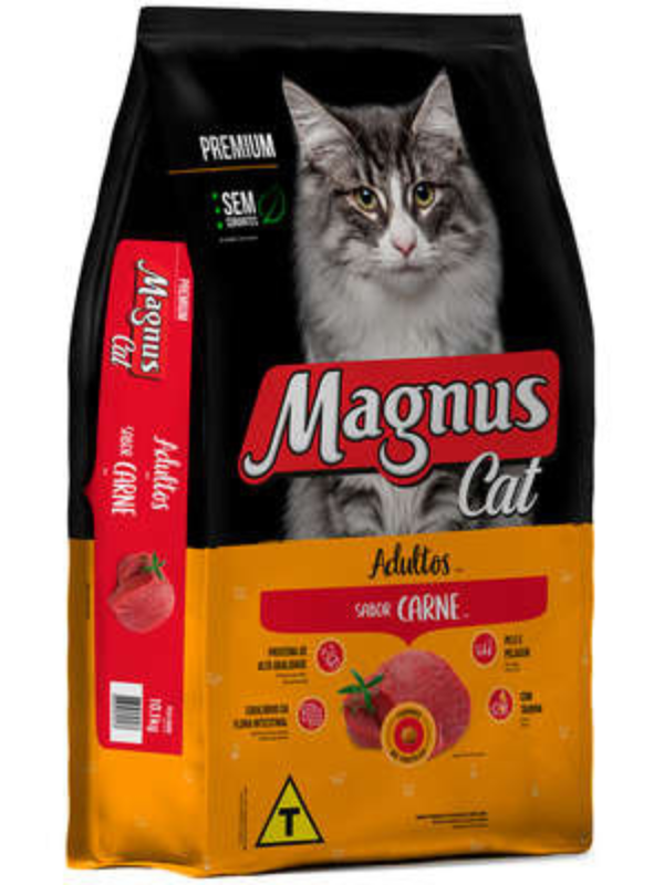 Ração Seca Magnus Cat Carne para Gatos Adultos - 10kg